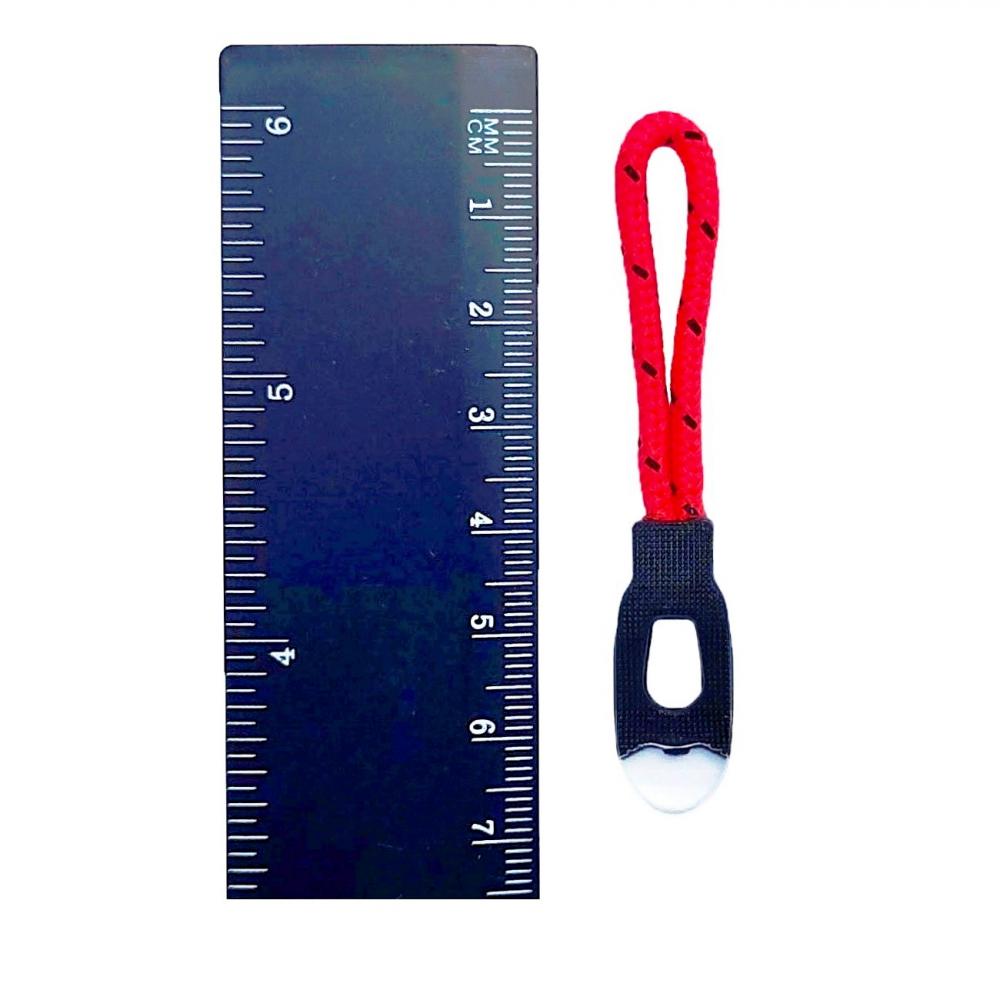 Пуллер на шнурке №25, цвет 322+336, неон-коралл и черный,(уп .25шт)