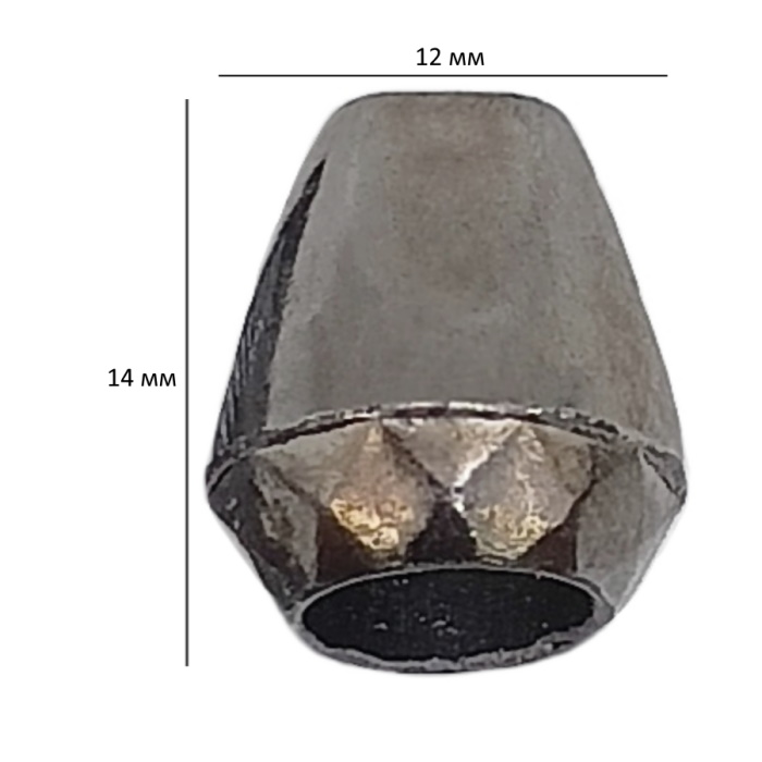 Наконечник колокольчик без заглушки, 8422, черный никель