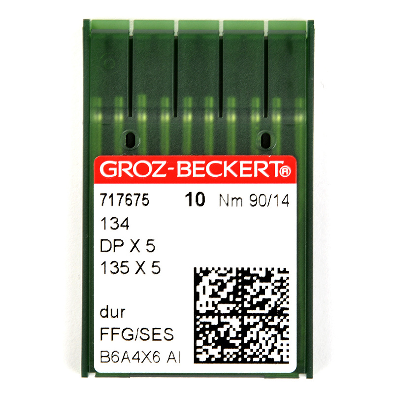 Иглы Groz-beckert DPх5  (134)  № 90/14, прямострочка (толстая колба), универсальные