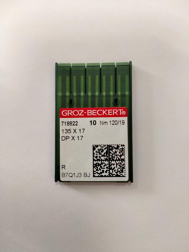 Иглы Groz-beckert DPх17  № 120/19, прямострочка с двойным продвижением