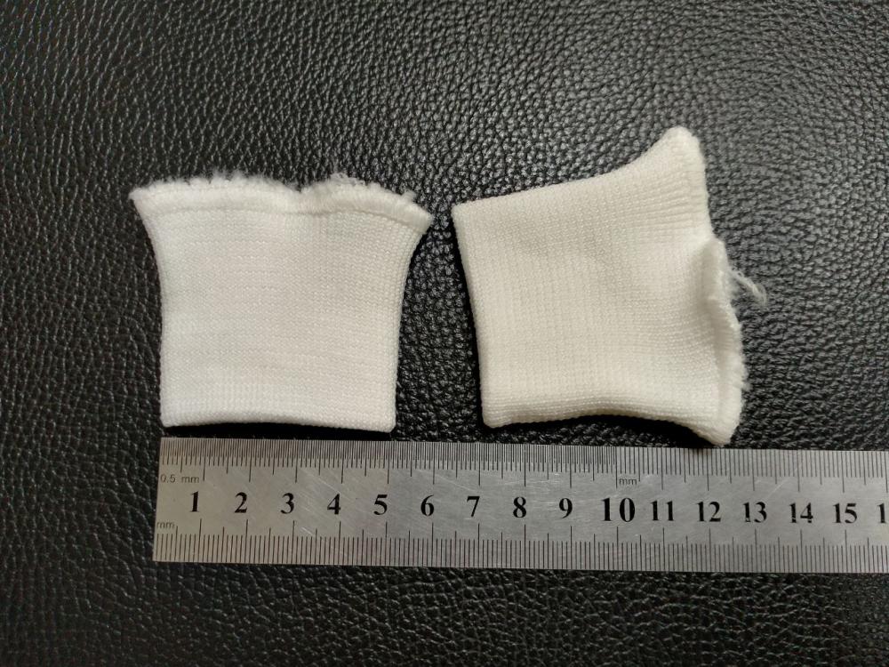 Манжеты трикотажные, цв. белый, Россия, 5/5, уп 100 пар