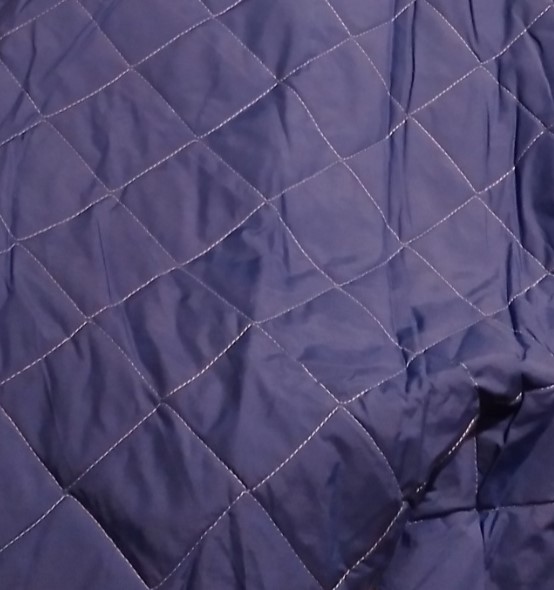 Ниточная стежка ТиСи цв. василек, рис. ромб + синтепон 150 г/м2, шир. 150см