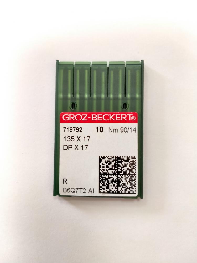 Иглы Groz-beckert DPх17  № 90/14, прямострочка с двойным продвижением