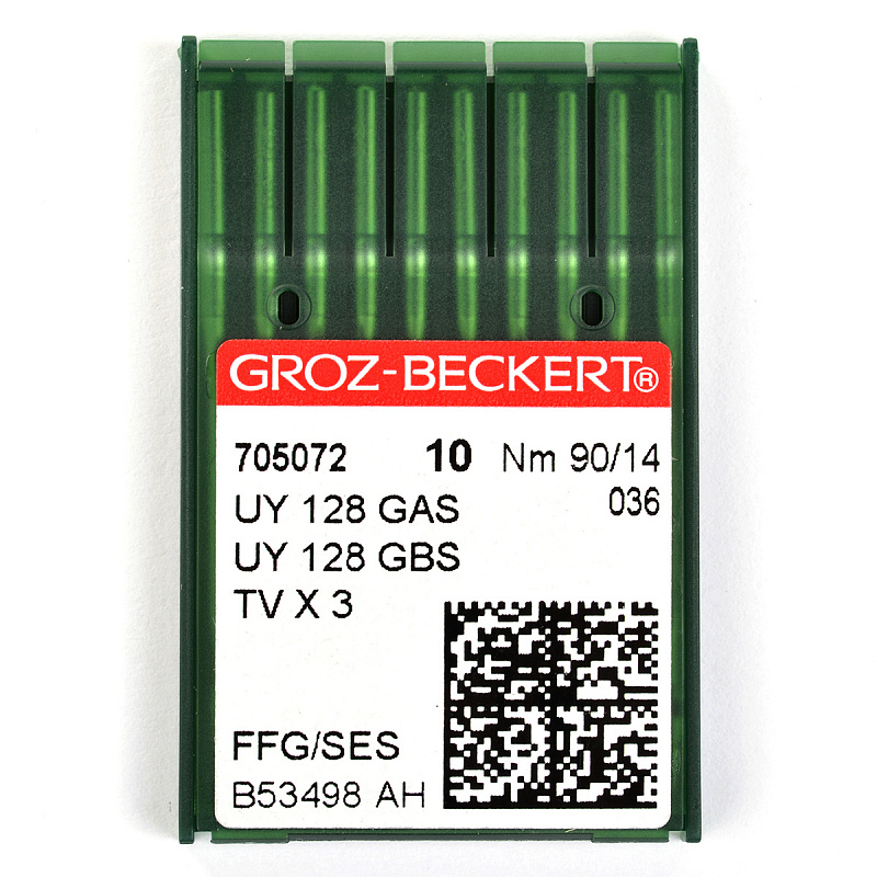 Иглы Groz-beckert UYх128  GAS  FFG/SES № 90/14, плоскошовная