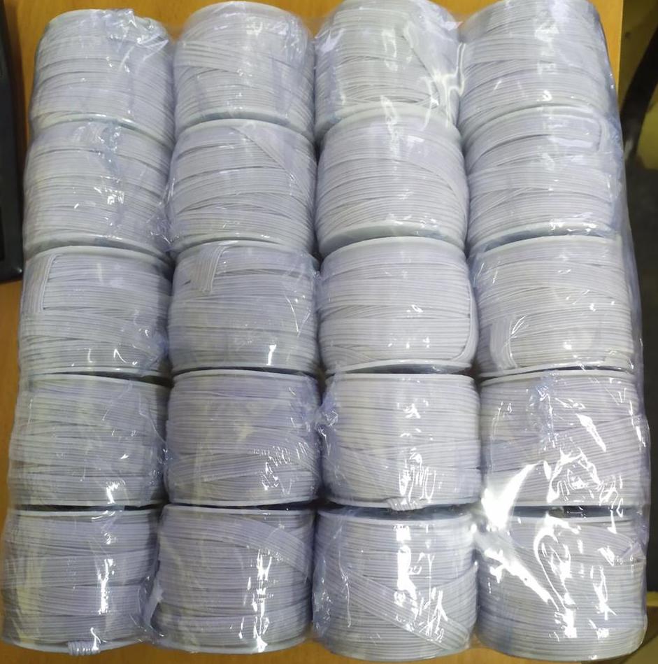 Резинка 10мм 10м белая на бобине 